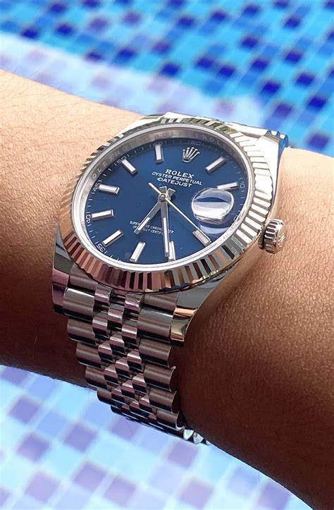 rolex datejust blu|rolex datejust blue face 41mm.